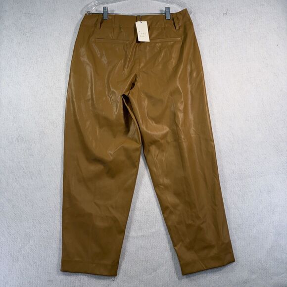 A New Day Women's High-Rise Faux Leather Tapered Ankle Pants Size 12 NWT - Picture 5 of 10